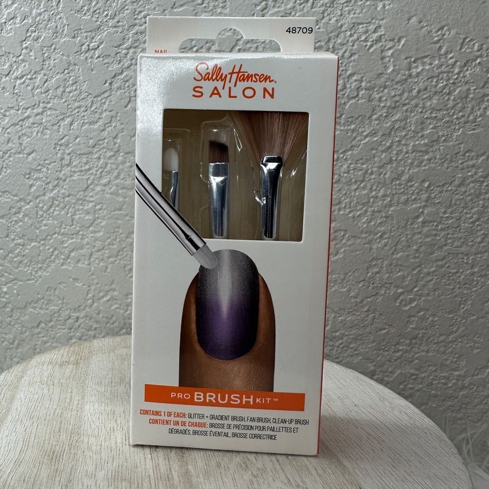 $5 🌙 Sally‎ Hansen Pro Brush Kit NEW 3 Piece Nail Art Toolkit NEW